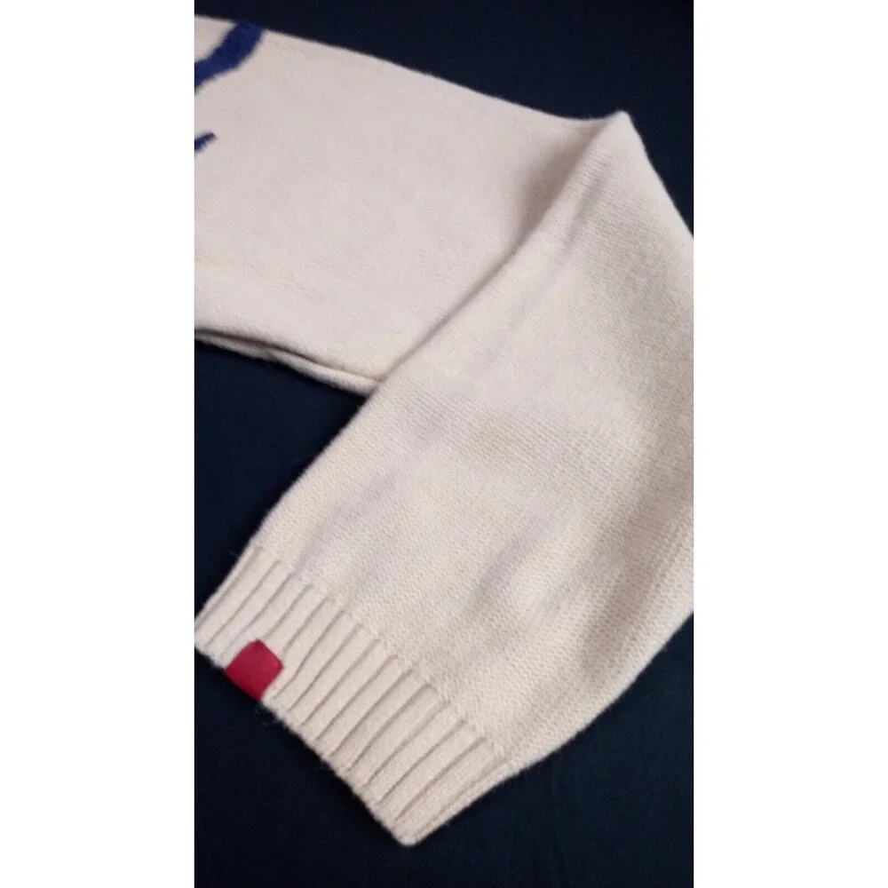 INDIGO RED Lux Industrial Linen Knit Sweater Shirt MEN XL Embroidered logo - Picture 3 of 12